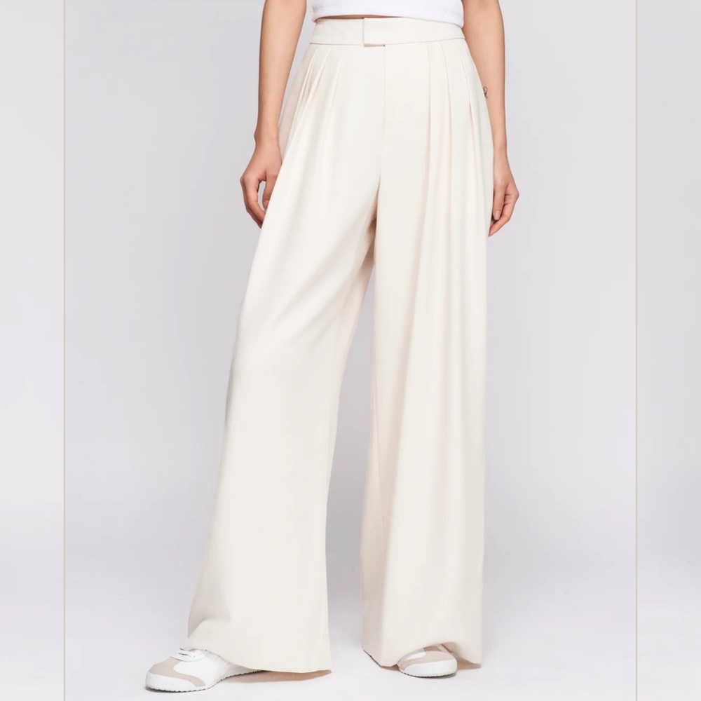 KOTN Wide Leg Cream Trousers